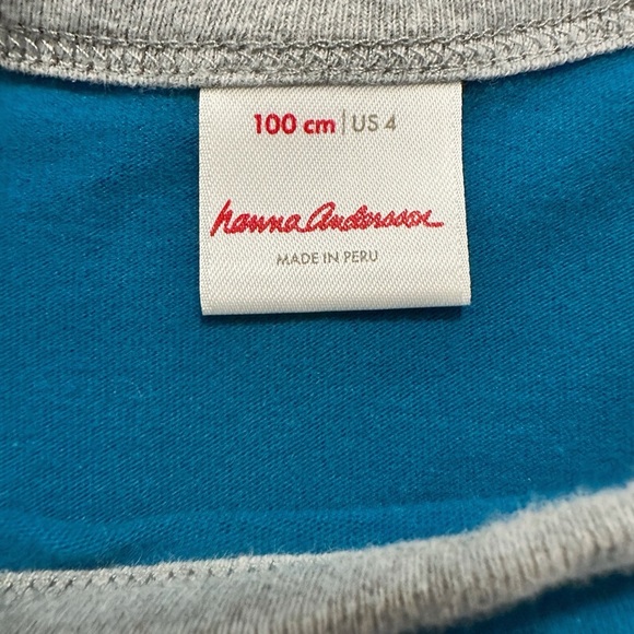 Hanna Andersson | Three Quarter Sleeve Baseball Tee (4) ⚾️ - Picture 3 of 3